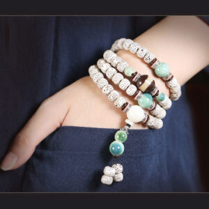 108 Beads White Bodhi Seeds Necklace Bracelets