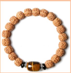 Rudraksha Seeds Tiger Eye Bracelet